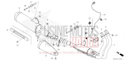 SILENCIEUX D'ECHAPPEMENT CMX500A2P de 2023